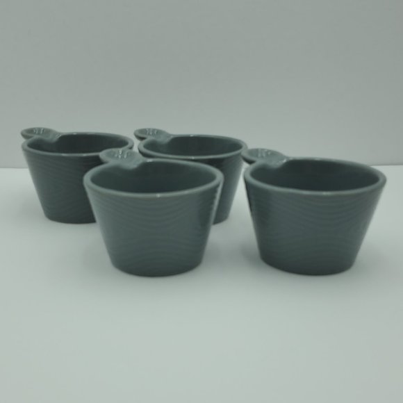 Temp-tations Woodland 6 Oz Petite Serving Bowls Temptations Gray Handled Ramekin - Picture 5 of 8